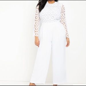NWT • Eloquii “Lace Wide Leg Jumpsuit”